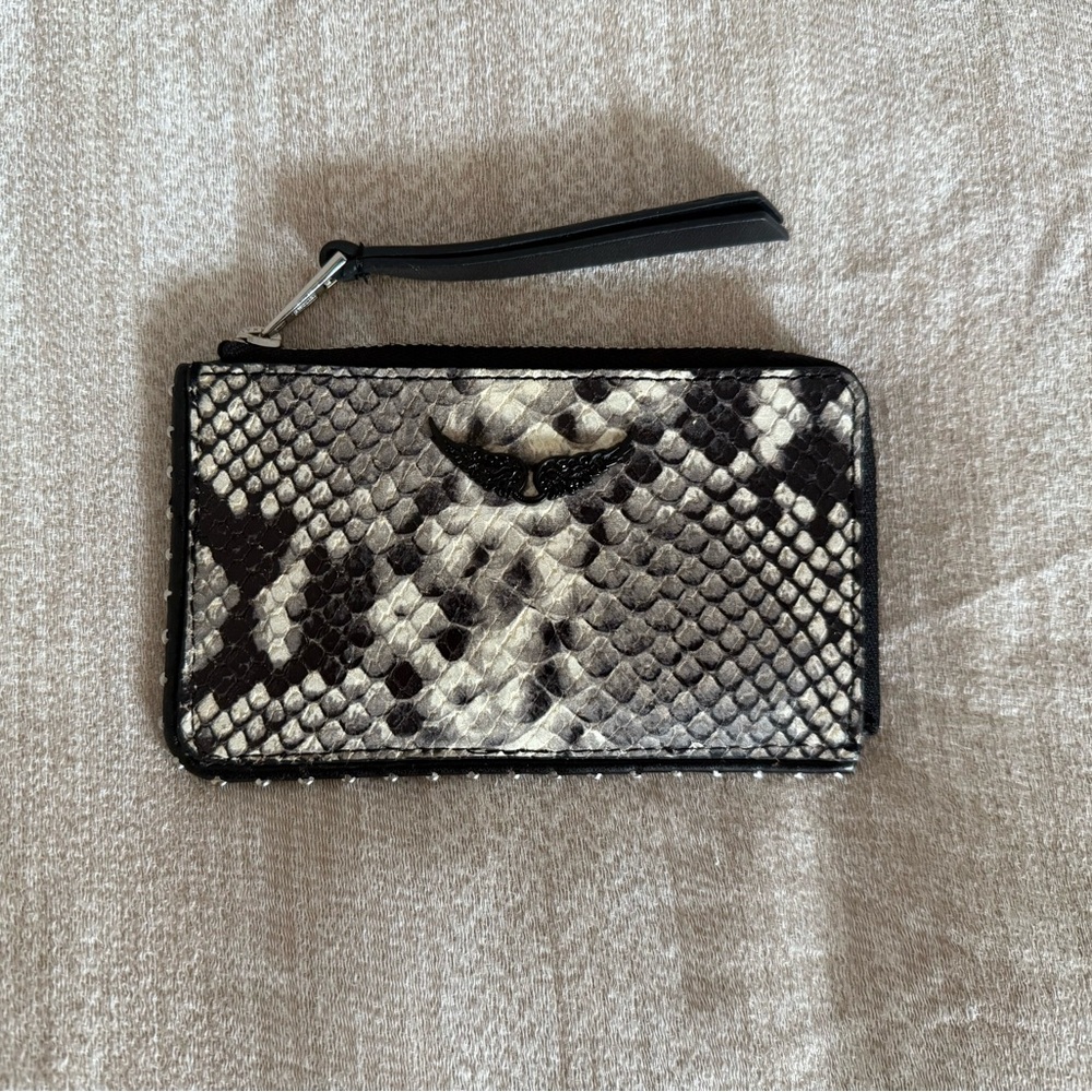Zadig&Voltaire Leather Snakeskin Pattern wallet/Card Holder like new - Picture 2 of 8